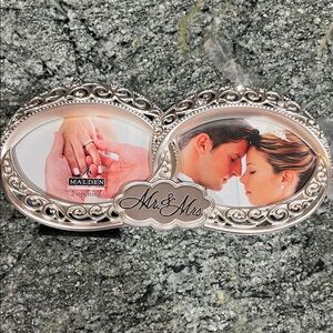 Malden Silver Ornate Double Photo Frame